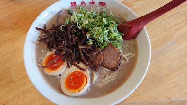 「半熟味玉豚そば＋替玉（１００円）＝８３０円」@麺や 木蓮の写真