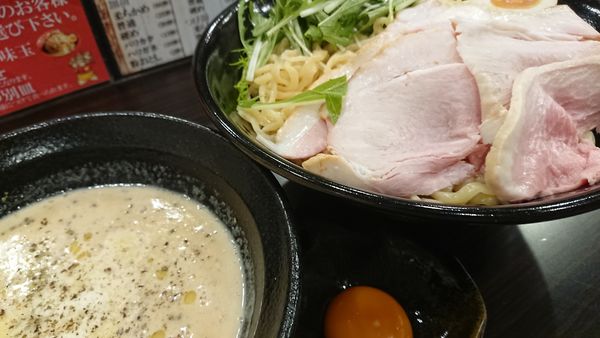 「豚ボナーラ(つけ麺)」@横道の写真