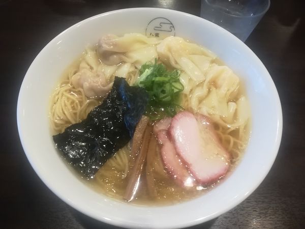 「特製白だしワンタン麺（ハーフ）大盛1100円」@八雲の写真