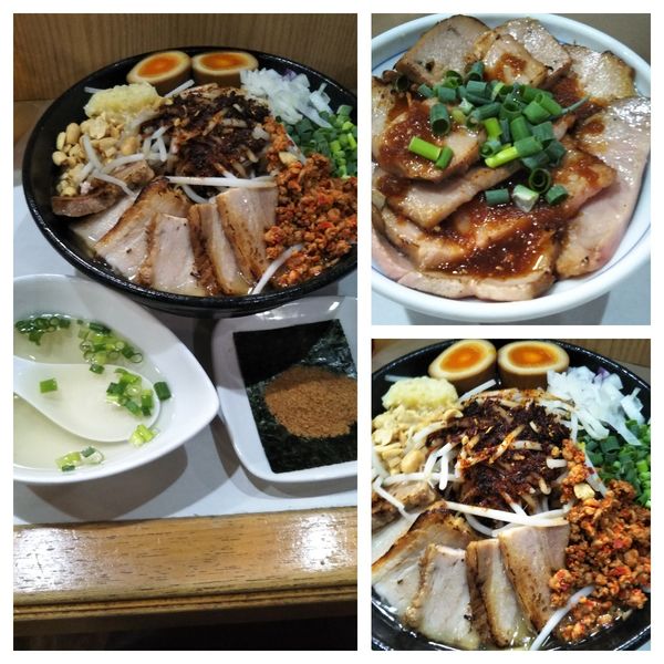 「【限定】坦々油そば+大盛り＋炙りチャーシュー丼」@麺屋 扇 SENの写真