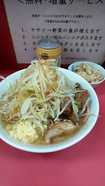 「少なめ➕豚増し➕油っkoiwa➕ニンニクヤサイカラメ」@ラーメン二郎 小岩店の写真