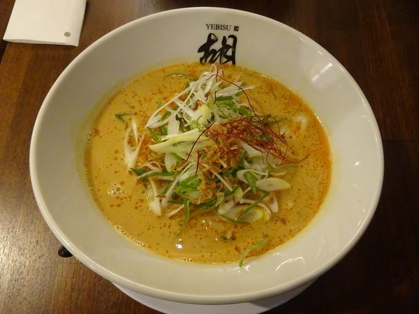 「カレー担担麺（並）」@担々麺 胡 円町店の写真