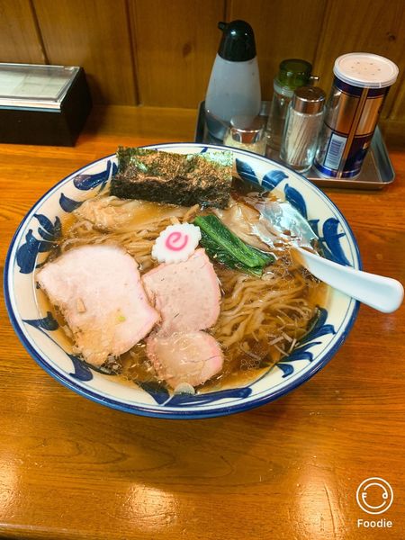 「ワンタン麺大盛り」@手打ち中華そば 竹の助の写真