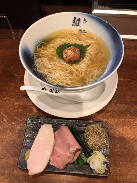 「【限定】秋刀魚節の梅塩そば　950円」@麺や維新の写真