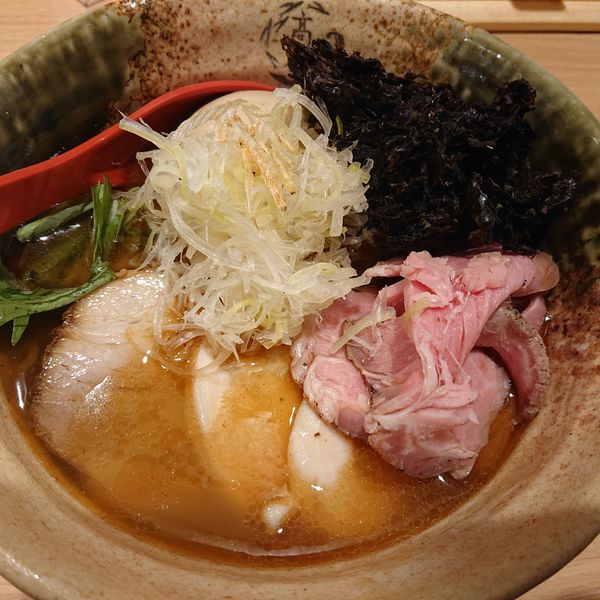 「得製焼きあご塩ら～めん1100円、ごはん小100円他」@焼きあご塩らー麺 たかはし 大船店の写真