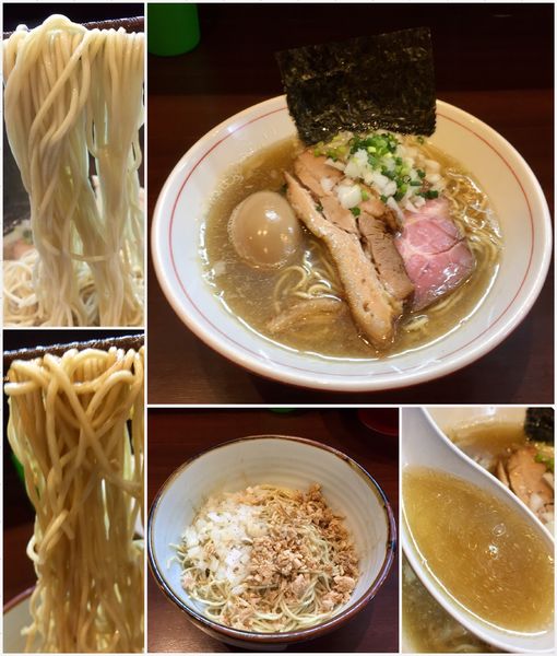 「煮干し蕎麦(塩)＋味玉＋和え玉」@零一弐三の写真