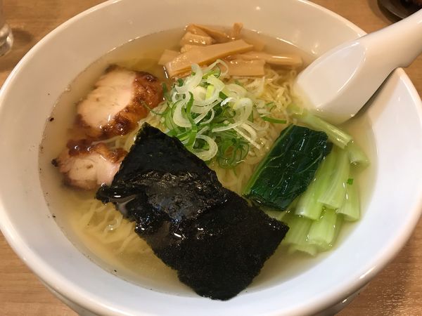 「塩中華そば 550円」@ももどり駅前食堂の写真