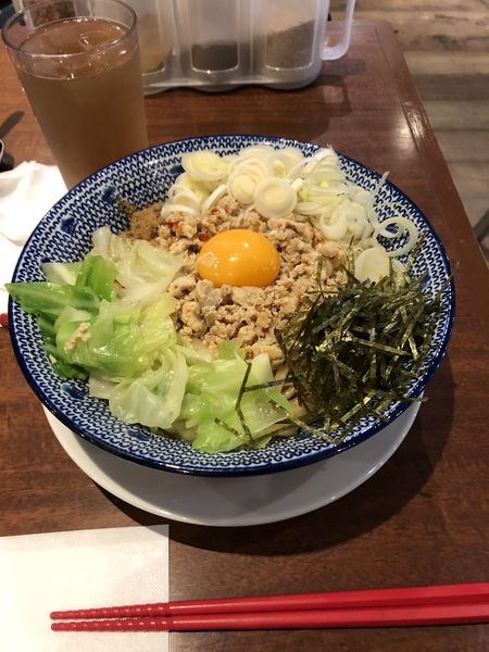 「鶏塩台湾まぜそば」@Seattle Ramen Standの写真