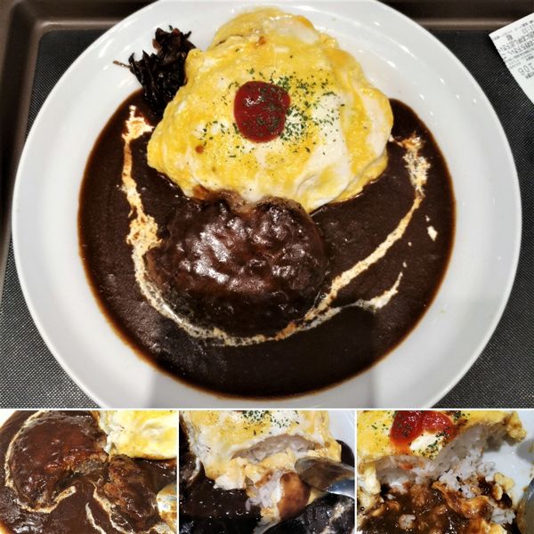 「ハンバーグオムレツカレー(中辛)  720円」@マイカリー食堂 上野店の写真