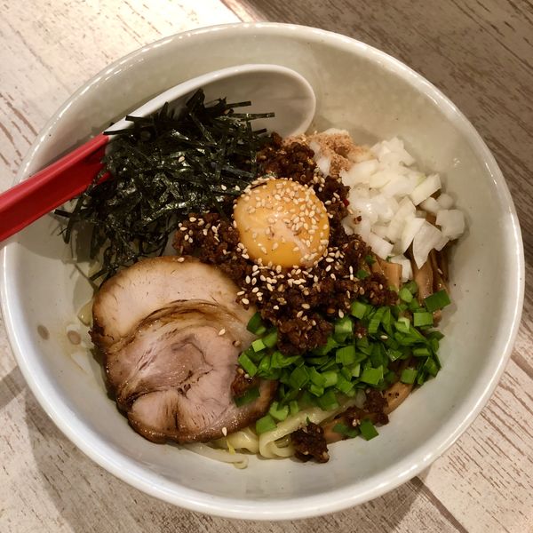 「【限定】誉式 台湾まぜそば 追い飯付き(角煮ひょっこり飯)」@麺屋 誉の写真