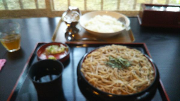 「そば＆カレー定食」@肉蕎麦 究の写真