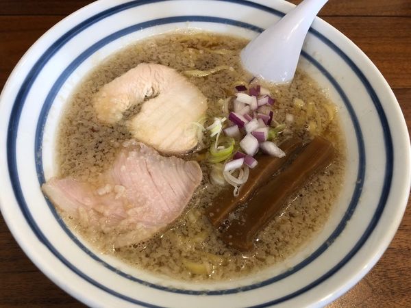「背脂煮干ラーメン太麺700円」@麺屋 わかなの写真