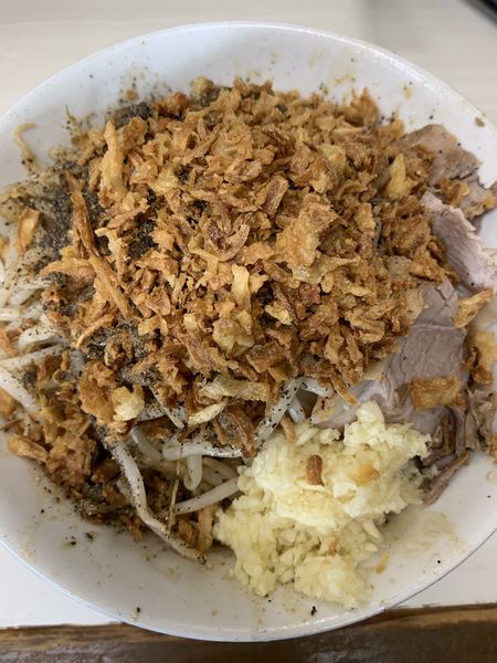 「Pork ramen with no soup」@ラーメン荘 歴史を刻め 本店の写真