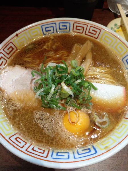 「中華そば(月見そば)」@紀州和歌山ラーメン まっち棒 溝の口店の写真