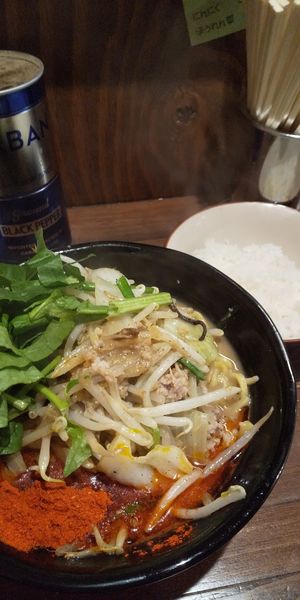 「辛味噌ラーメン(全マシ)４辛  780円」@麺や 神笑の写真