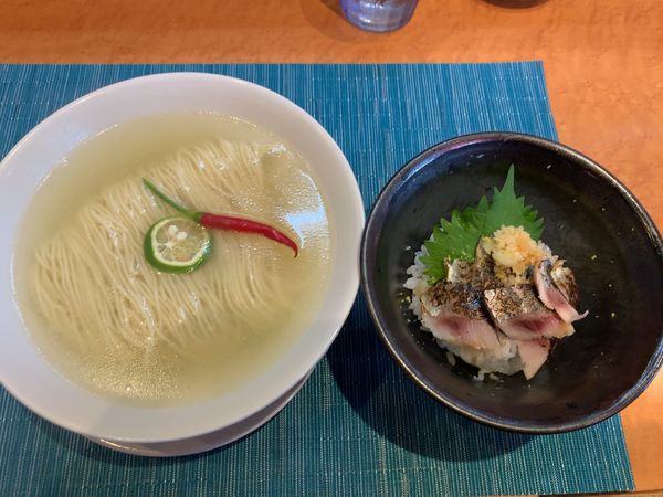 「「鶉塩」plus炙り秋刀魚1200円」@柴崎亭の写真