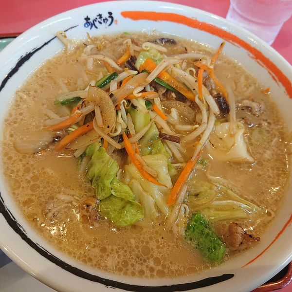 「肉野菜ラーメン790円、Ｊセット210円」@ラーメンショップAji-Q 秋田みなと館の写真
