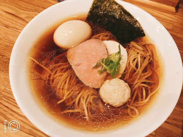 「味玉地鶏 醤油」@自家製麺 純の写真