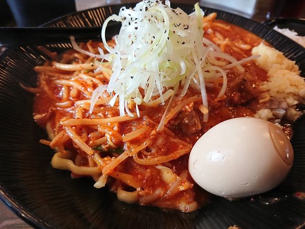 「辛味噌ラーメン 大、味玉、白飯小」@大塚屋の写真