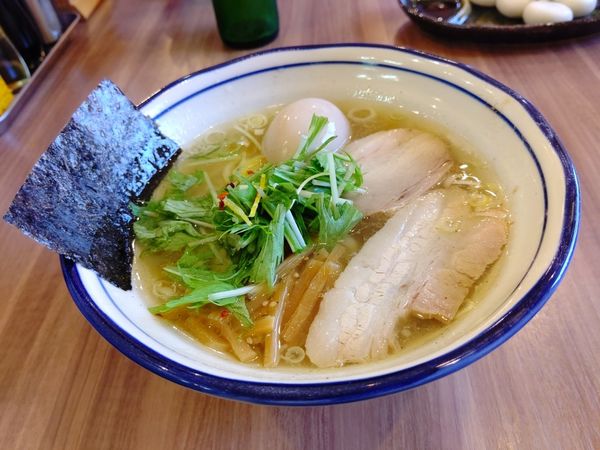 「ゆず塩ラーメン(並盛・150g)780円」@らーめん 仙松の写真