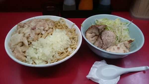 「ブったま汁なし・大(アブラ)￥９８０」@ラーメン二郎 中山駅前店の写真