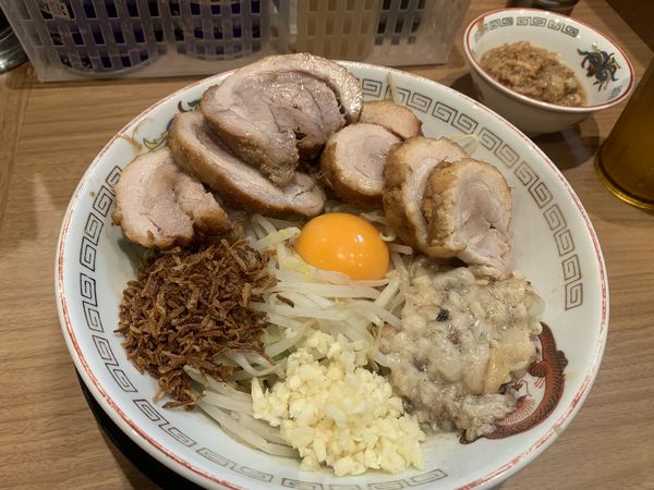 「ミニ豚W 汁無し」@豚山 上野店の写真