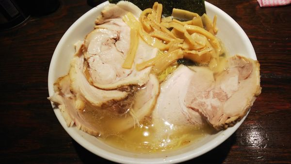 「エビ塩ラーメン 750円+チャーシュー 250円」@宗家一条流がんこラーメン 十八代目の写真