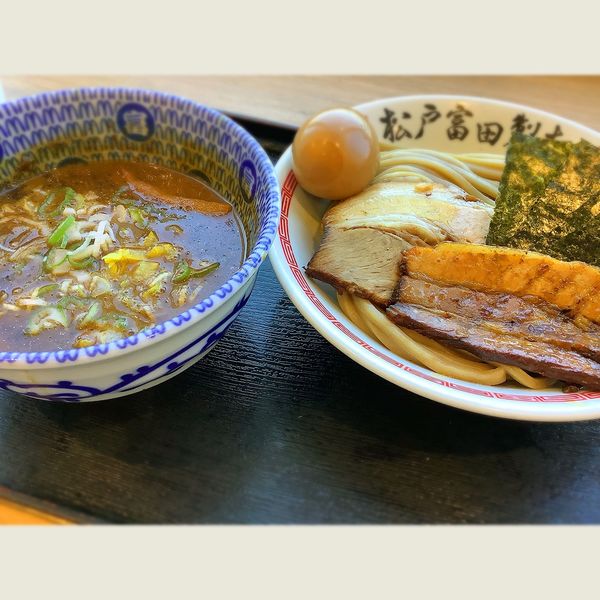 「特製つけそば 1050円」@松戸富田製麺 三井アウトレットパーク木更津店の写真