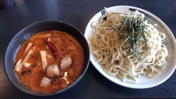 「味噌つけ麺(辛 大盛」@味噌らーめん普賢象の写真