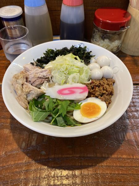 「のりうずらまぜそば 300g」@まぜそばコンドルの写真