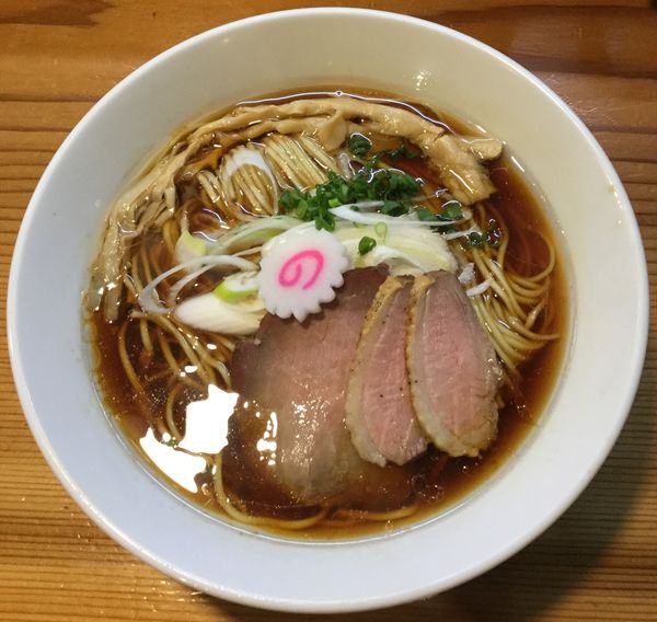 「鴨中華そば 870円 +大盛120円」@はりけんラーメン 南店の写真