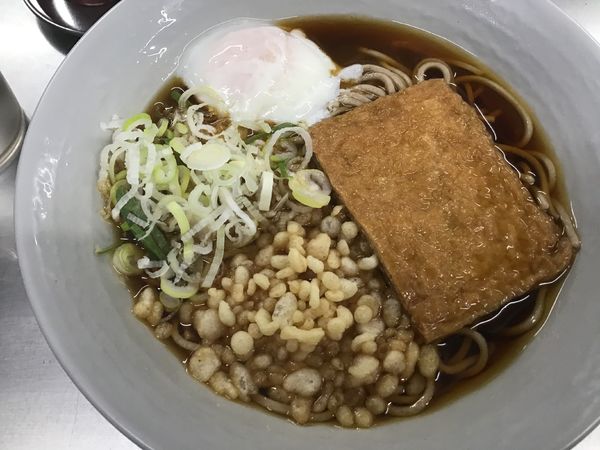 「朝得とろ玉たぬきつねそば390円」@喜多そば 柏2号店の写真
