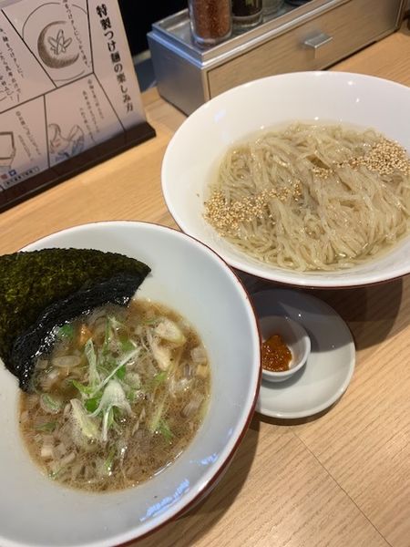 「昆布出汁つけ麺 950円」@初代葱寅 御茶ノ水店の写真