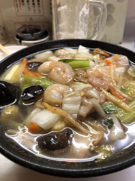 「龍王ラーメン700円＋餃子＋🍺」@龍王の写真