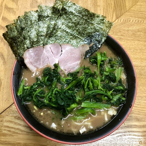 「のり・ほうれん草ラーメン￥850」@麺家 紫極の写真