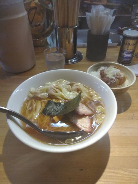 「わんたんそば＋豚角煮ご飯」@支那そば なかじまの写真