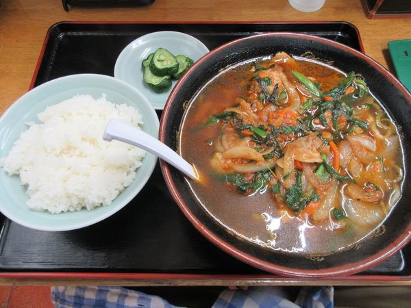「スタミナ麺（９００円）＋ライス２００円」@丸長 つくば店の写真