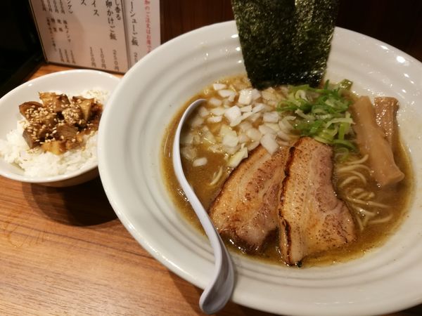 「濃厚煮干しそば＋ランチチャーシュー丼」@煮干し中華そば 麺屋 芝乃の写真