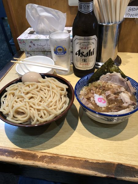 「つけチャーシュー+ビール」@くり山の写真