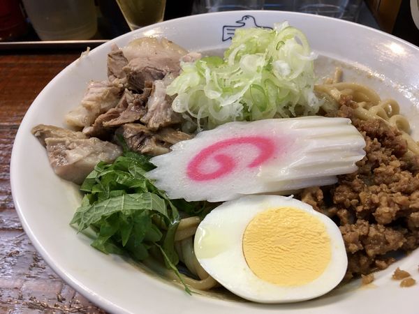 「キリンラガービール中瓶 → まぜそば 中300g」@まぜそばコンドルの写真