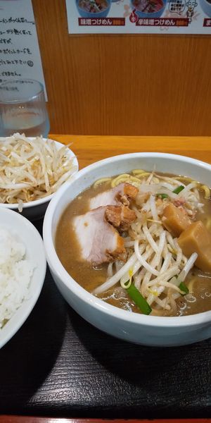 「味噌ラーメン(野菜大盛り)850円ライス100円」@味噌麺処 花道庵の写真
