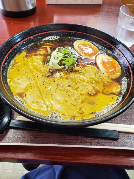 「南瓜と秋刀魚の醤油そば（限定１０食）麺並盛」@創作麺処 スタ★アトの写真