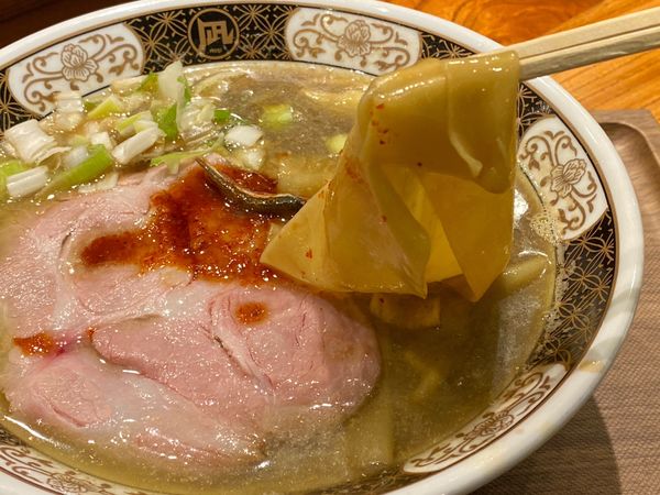 「煮干しそば 太麺」@ラーメン凪 浅草店の写真