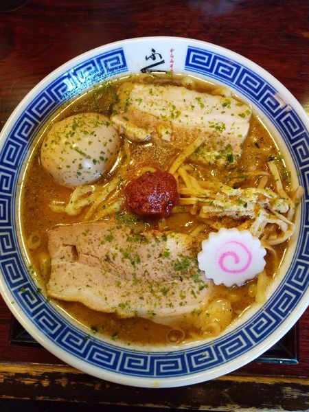 「からみそラーメン（味玉付き）」@からみそラーメン ふくろうの写真