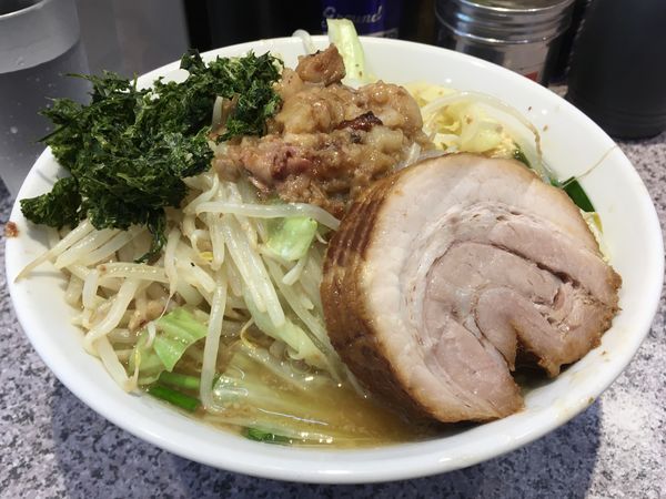 「塩ラーメン並 ヤサイニンニクアブラ」@ラーメン宮郎の写真