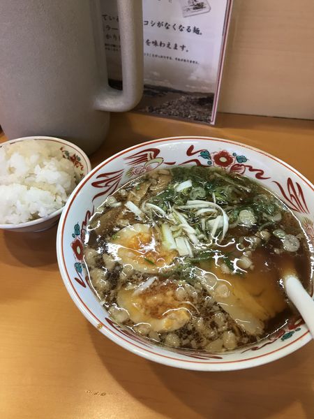 「味玉ラーメン餃子セット」@尾道ラーメン壱番館の写真