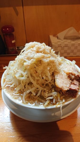「ラーメン  野菜マシ  油  ニンニク」@連の写真