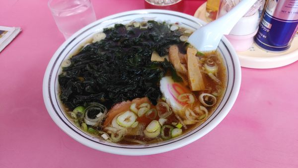 「ワカメラーメン＋餃子」@中華そば 恵華の写真