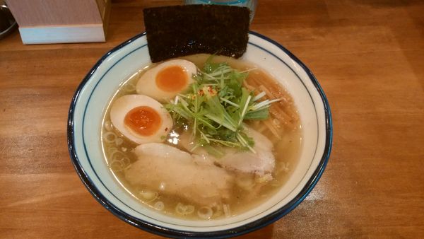 「ゆず塩らーめん¥780-味玉サービス(ランチ時)」@らーめん 仙松の写真