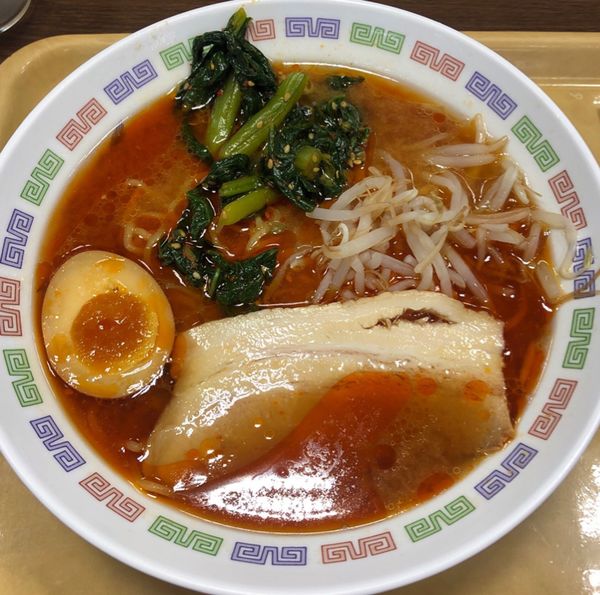 「信州味噌のピリ辛野沢菜ラーメン」@諏訪湖SA（上り）の写真